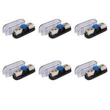 6X Auto Stereo Sicherungshalter, Auto Agu Audio Sicherungskasten Stromverteilungsblock 4Ga in 4Ga Out, Einweg