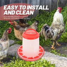 6kg Automatic Chicken Bucket Rooster Hen Feeding Device Farm Animal Poultry Quail Feeding Supplies