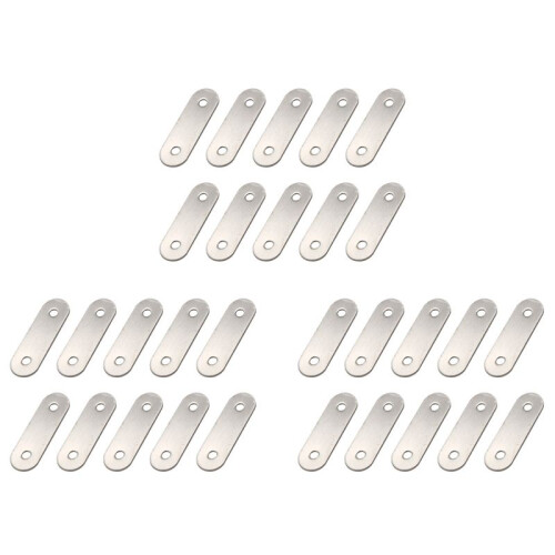 50mmx16mm Straight Repair Joining Mending Flat Plate Bracket 30pcs