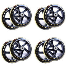 8Pcs Scooter Wheel 145mmx30mm PU Silent Wheel Roller Skates Wagon Cart Trolley Wheel Replacement Parts