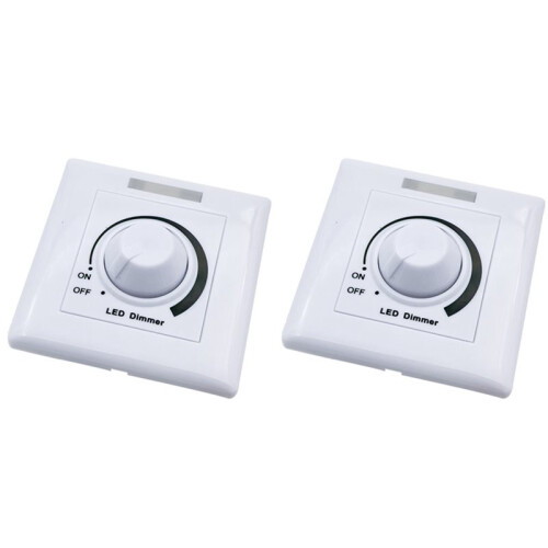 2X 86 Type Wall Light LED Dimmer  Rotary Knob Dimmer  Adjustable Brightness Controller LED Light Strips