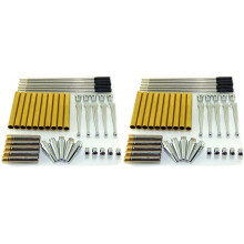Woodturning Fancy Slimline Pen Kit Set X 10, Chrome Silver Finish, Twist