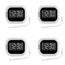 4X LED-Scherm Trilwekker Oplaadbaar Wit Geluid Natuurlijk Geluid Multifunctionele Klok Student Sterk