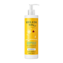 Weleda Baby Shampoo & Body Wash, Baby Bath, Kids Shampoo & Wash, Sensitive Calendula, Dermatologically Tested, Certified Natural, 96% Recycled Packag