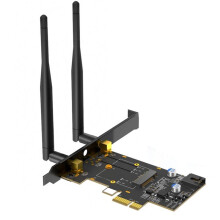 PCIe X1 zu M.2 WLAN/-Adapter mit Kühlkörper, Unterstützt A+E Key M.2-Module, Dualband 2,4 GHz/5 GHz Desktop-WLAN
