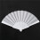 5X Plastic Fabric Hand Foldable Fan for Ladies Men White 2