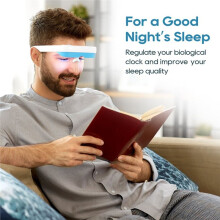 Okulary do Terapii Światłem Noszone Lampy do Terapii Światłem Białe Światło na Problemy Ze Snem, Sezonowe Zaburzenia Nastroju i Jetlag
