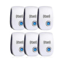 Ultrasonic Repellent Pack Of 6 - Effective Against Mice, Rats, Flies, Mosquitoes, Pests, Spiders, Cockroaches - Safe And Non-toxic -New 2025