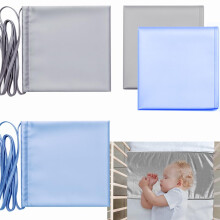 Okueejur 2 Pcs Satin Bassinet Sheet Baby Hair Protect Soft Silk Feeling Sheet Baby Bassinet for Rectangle Cradle Pad Mattress Newborn Infant (Blue+Gr