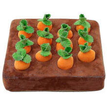 2025 Interactive Dog Toys,carrot Snuffle Mat for Dogs Plush Puzzle Toys 2 In 1 Nosework Feed Games for Pet Stress Relief