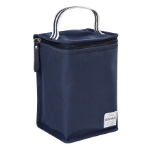 Béaba - Insulated Baby Meal Pouch - Large Capacity - Thermal Bottle Storage - Bag for Carrying Full Meals - Foldable - Soft Waterproof Material - Nav
