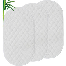 Nicoone Waterproof Changing Mat Liners Quilted,3PCS Bamboo Terry Surface Diaper Changing Pad Liner,Washable Reusable Diaper Changing Liners for Home