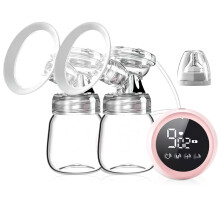 Electric Breast Pumps - Double Portable Breastfeeding Pump with 2 Modes 9 Levels, Dual Rechargeable Nursing Double Breast Milk Pump Massage with Touc
