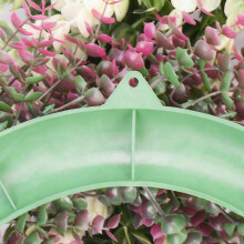 Simulation Eucalyptus Wreath, 42x42cm Artificial Green Leaf & Berry Garland, Indoor/Outdoor Door Decoration, Compatible with Rattan Welcome Signs