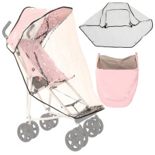 MobiQuip XL Pushchair All Weather Accessories Pack - Sun Hood with Vision Panel & Rain Cover - Year-Round Official Accessories for MobiQuip XL Specia