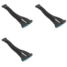 3X USB 3.0 Female to Male 19/20 Pin 2 Port Splitter Cable for Mainboard Accessories Internal Extension Adapter Cord