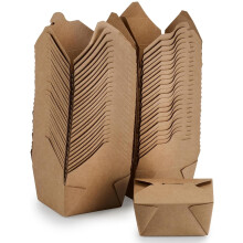Signature Packaging Kraft Food Takeaway Box Disposable Container