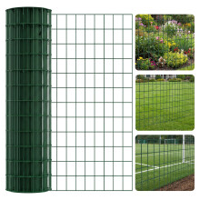 Chicken Wire Fence ,1.02m x 10m PVC Coated Fencing Roll, Heavy Duty Garden Wire Mesh Galvanized Steel (10cm x 5cm Mesh, 2mm Wire), Easy Installation