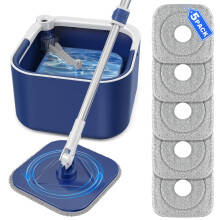 ILAVCLEAN Spin Mop and Bucket Set - Separate Clean and Dirty Water