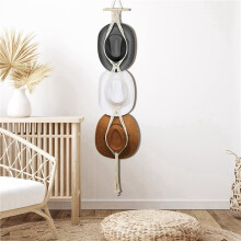 2X Cintres à Chapeaux Boho Porte-Chapeaux Cintre à Chapeaux à L'Arrière de la Porte Organisateur de Chapeaux Décoration de Chapeau Suspendue, 3