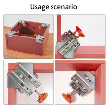 2X Corner Clamp Steel 90 Degree, Right Angle Clamp Carpentry Quick Splicing Clamp with Adjustable Swing Jaw Framing