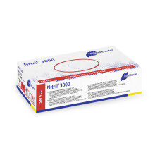 Meditrade Nitrile 3000 White Examination Glove - Powder & Latex Free Disposable Exam Gloves - Suitable for Multiple Sectors - Size Small - 100pcs