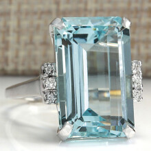 (Light blue, No. 9) Fashionable Blue Patto Stone Engagement Ring Sapphire Wedding Ring Jewelry