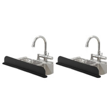 2st 19,29 Inch Gootsteen Waterspatbescherming, Siliconen Gootsteen Spatbescherming, Achterwandbeschermer voor Keukenblad