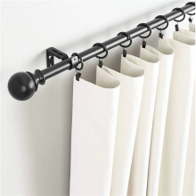 120er-Pack Schwarze Gardinenringe mit Clips - Passend für Stangen Bis zu 2,5 cm Durchmesser, Ideal für Vorhänge, 3,2 cm Innendurchmesser