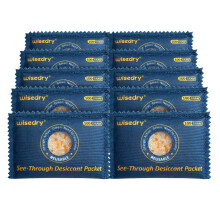 Wisedry See-Through Silica Gel Packets [10 x 100g], Color-Indicating Desiccant Packs for Storage, Reusable Safe Dehumidifier, Heat Resistant Dehumidi