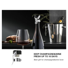 Champagne&Wine Bottle Stoppers Stainless Steel , Leak Proof Keep Fresh Reusable Saver, Cork Suitable 20 Pack Silver