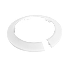 110mm/4.33inch White Toilet Pipe Collar, Snap Fit Flange for Soil Pipe, Easy Install Pipe Cover for Plumbing, Wall & Floor Penetration - Durable Flue