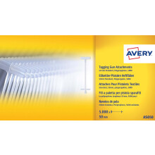AVERY Tagging Gun Tag Attachments 5000 Tags for Tagging Guns, Compatible with Avery TGS001, 40 mm Length. Ideal for Pricing Needs, AS040 Standard Tag