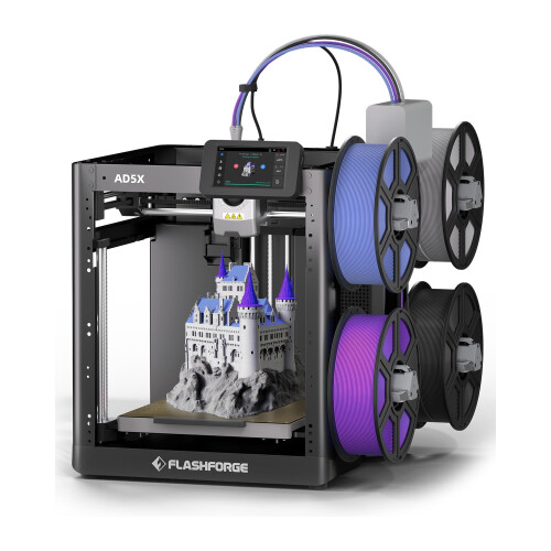 FLASHFORGE AD5X Multi-Color 3D Printer with IFS,Fully Auto Leveling FDM 3D Print