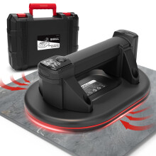 SHALL Heavy Duty 24.5cm/9.5-inch Electric Vacuum Glass Suction Cup Max 300kg/661 LBS Load with LCD Display for Lifting Glass, Tile, Metal