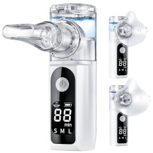 YOZISS Nebuliser Machine for Adults, Portable Nebuliser Rechargeable, Nebuliser Machine with Cleaning Function, mesh Nebulizer for Adults Kids Home T