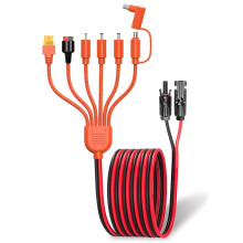 Leehitech 2M/6.56FT 16AWG Universal Solar Panel Cable, 7 in 1 Solar Cable Connectors with Anderson,XT60,DC7909,DC5521,DC8020,DC35135,DC6530 Plugs for