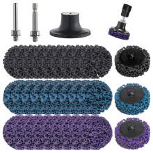 30 Pcs Sanding Discs for Drill, Grinding Discs 2inch, 50mm Paint Stripping Discs with 2 Shank, Durable Poly Paint Removal Disc Used for Grinding and