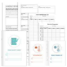 1 Set Safer Food Better Business 2026 SFBB 7 Month A4 Food Hygiene Record Book 31 Week A5 Fridge Freezer Temperature Log Hot Holding Food Journal 558