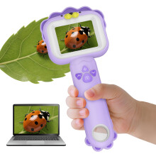 Kids' Microscopes, Portable Mini Pocket Handheld Microscope for Toddlers, Educational Science Stem Toys for Christmas Birthday Gifts Toys for 3 4 5 6