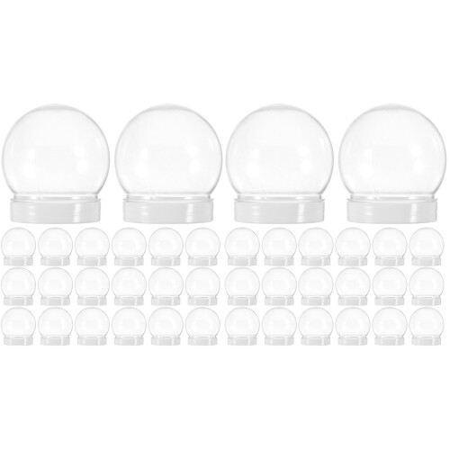 40Pcs Compact Plastic Sweet Jars Clear Candy Holders with Lid 1