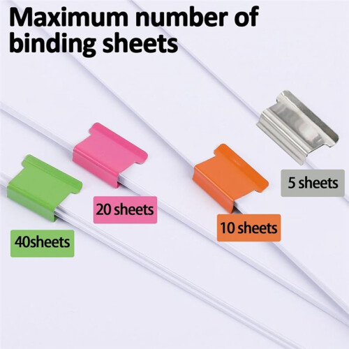 Distributeur de Trombones Portable (2 Pièces) avec 100 Recharges de Trombones et  Agrafeuse à Pression 2