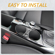 1Metal Car Cup Holder with Integrated Bottle Opener Silver Durable Fit