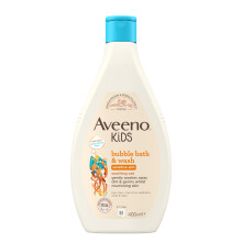 Aveeno Kids Bubble Bath & Wash 400ml | Enriched with Soothing Oat Extract | Gentle Body Wash Developed for Your Little Superhero