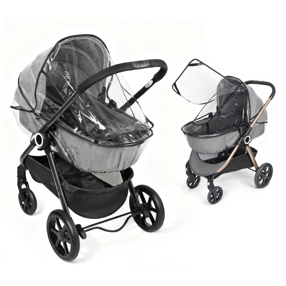 Orzbow Universal Rain Cover For Pushchair, Rain Cover For Pram, With Window For Easy Access, Breathable, Durable Food-Grade Eva, Quick Install, Trans