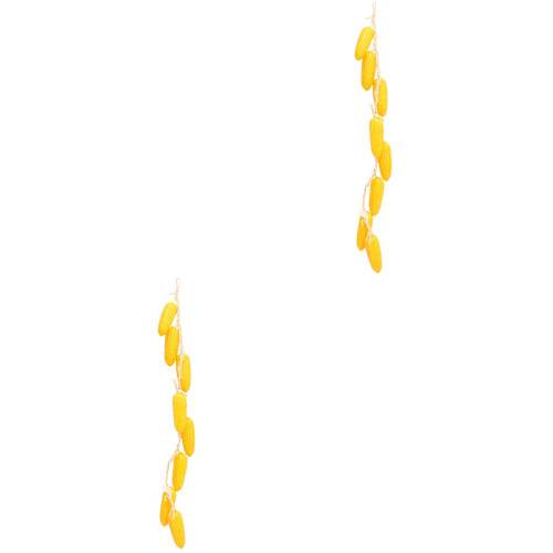 2Strings Fake Corn Model Yellow Hanging Decor for Kitchen and Home 1