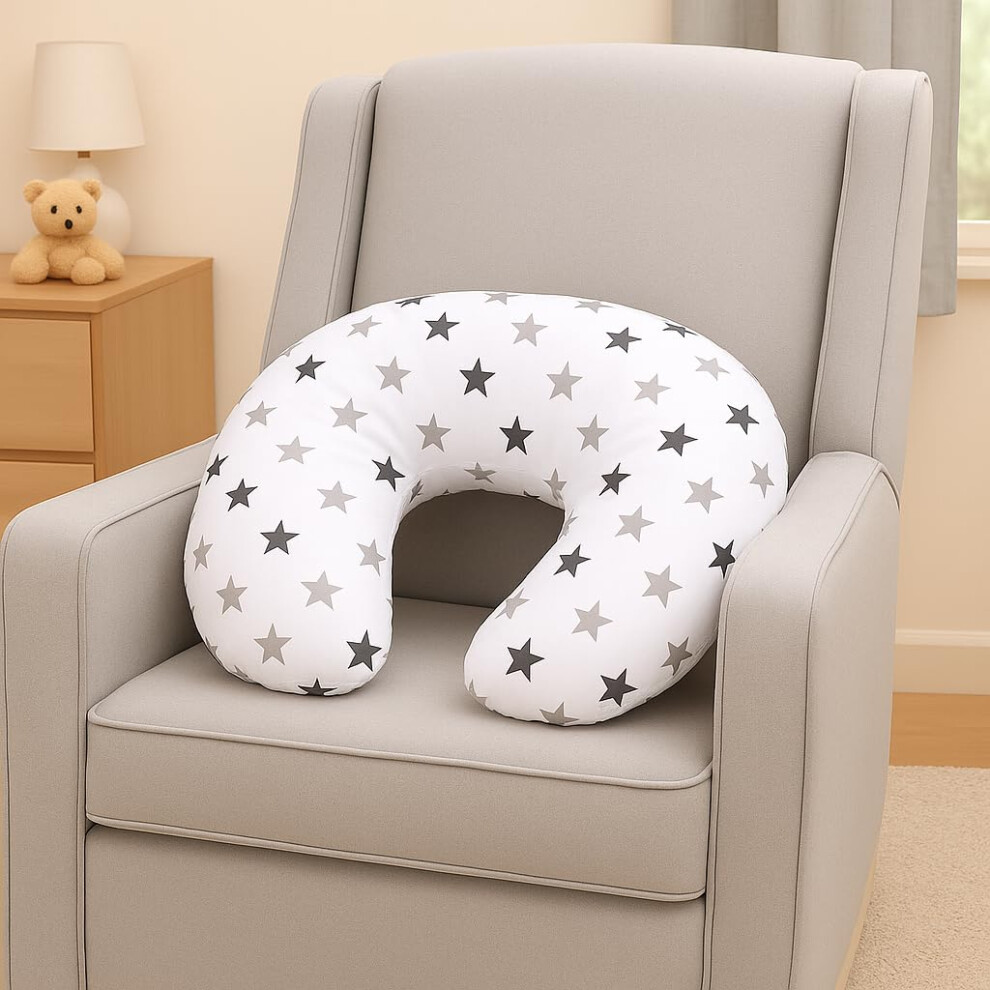 Breast Feeding Maternity Nursing Pillow Support | Mother & Baby Awards Shortlisted ( Twinkle Stars) Silver For Your Little One