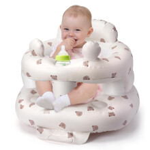 Inflatable Baby Seat 3–36 Months, Zolirao Sit Me Up Floor Chair with Built-in Air Pump, BPA-Free & Easy to Clean, Supportive Feeding Seat with Cute