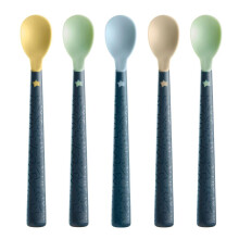 Tommee Tippee Softee Weaning Spoons 4+ Months, 5 Pack, Long Anti-Slip Handles, Super Soft Tip, BPA-Free Baby Spoons