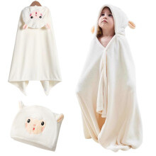 Tyuodna Hooded Towels for Kids,Baby Bath Towel 27.6 x 55.1 in,Soft Warm Toddler Bath Towel,Absorbent Swimming Towels for Girl and Boy 0 to 4 Years (W
